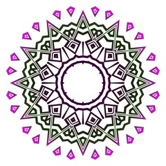 Beautiful round flower mandala. Vector illustration. Abstract