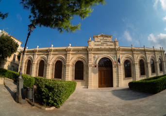 Fototapeta na wymiar Francesco Calasso Commercial technical institute building in Lecce city, Italy