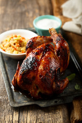 Chicken roast with pumpkin bulgur