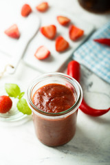 Hot strawberry sauce