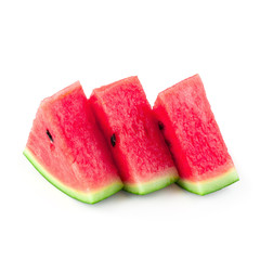 Sliced of watermelon isolated on white background