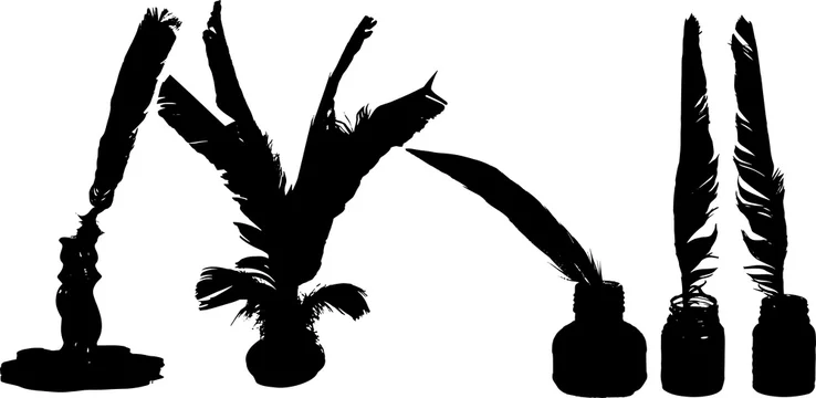 羽ペンのシルエット Stock ベクター Adobe Stock