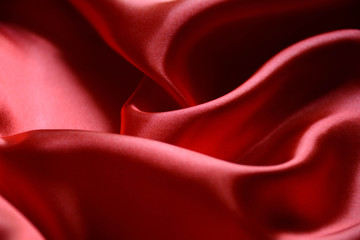 Red fabric close up background