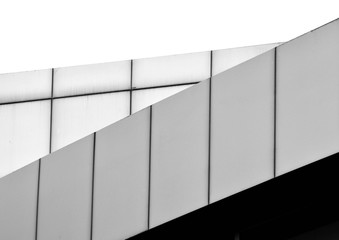 structure of modern terrace at building - monochrome