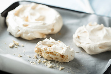 Fototapeta na wymiar Homemade French meringue