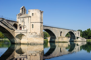 Obraz premium Pont Saint-Bénézet in Avignon in Südfrankreich