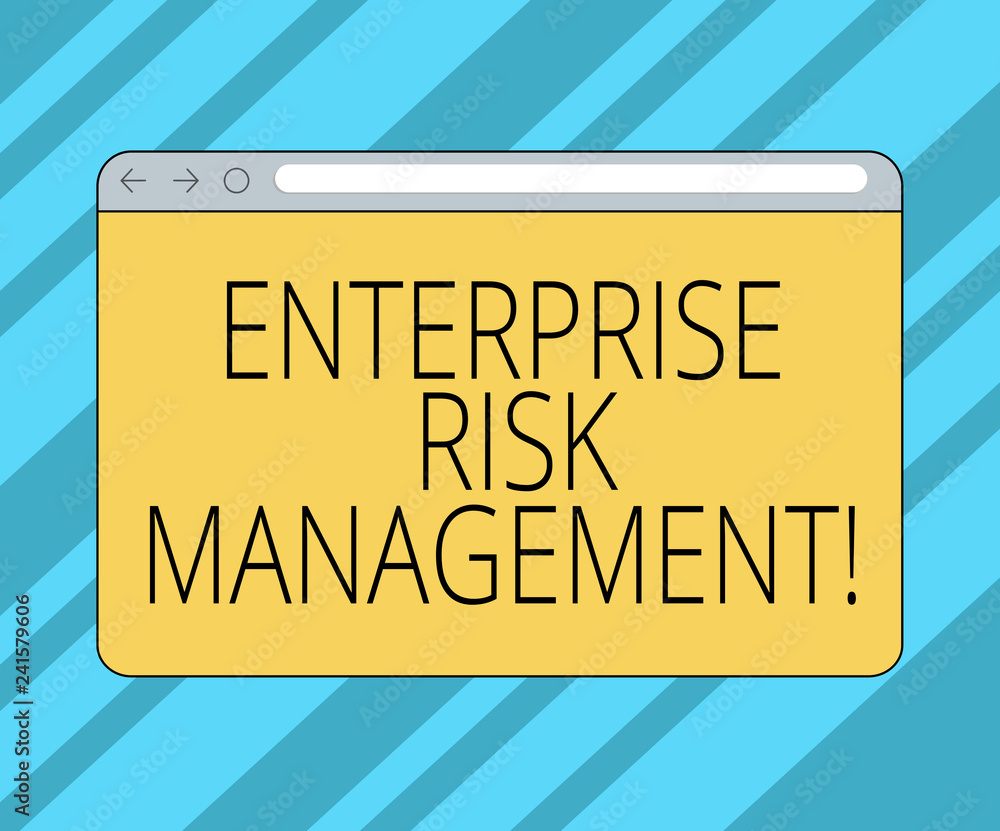 Poster text sign showing enterprise risk management. conceptual photo analysisage risks and seize business 