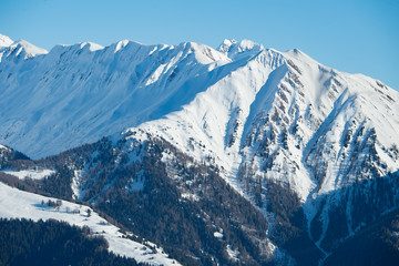 Walliser Bergmassiv aus der Sicht der Bettmeralp, Goms, Wallis, Schweiz 