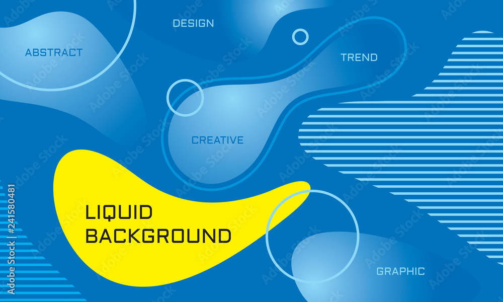 Aufkleber abstract liquid color background - vector illustration. landing page template. concept creative bann