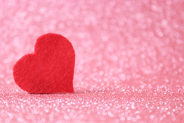Obraz premium hearts on shiny background. Valentine's Day Background