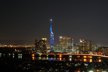 Fototapeta na wymiar 福岡シーサイドももち　夜景風景