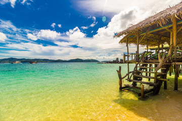 Paradise. Travel, tourism and vacations concept. Beach on the Andaman sea