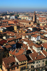 Fototapeta na wymiar Panorama of the ancient city of Verona, Italy