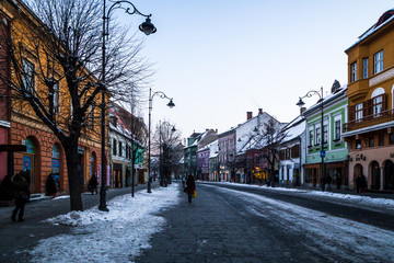 Sibiu in winter , Romania