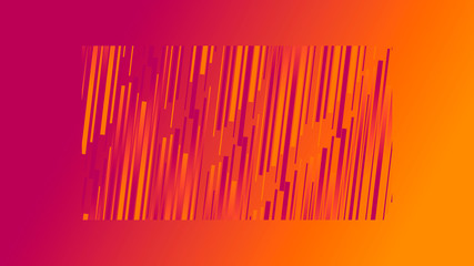 abstract linear figures of colors on an orange and violet