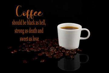 Funny Coffee Memes,"black as hell and sweet as love". Cool Quotes