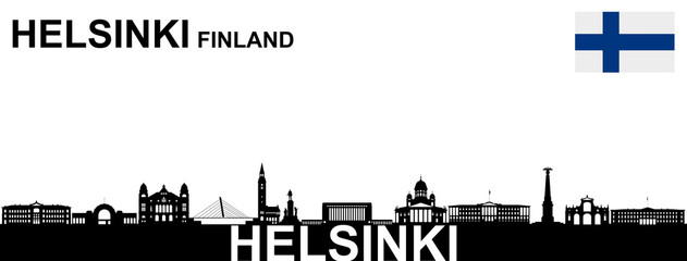 Obraz premium Helsinki Silhouette