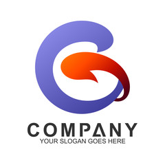 abstract letter G logo design template