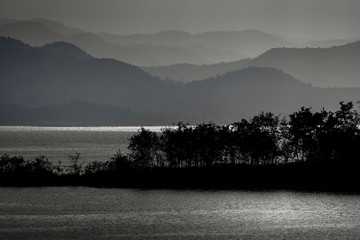 sunrise set over national forest