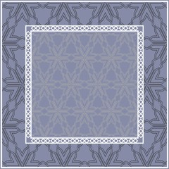 Obraz premium Vector pattern with abstract geometric style. Steel color.