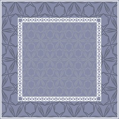 Design of a Scarf with a Geometric Pattern . for Scarf Print, Fabric, Covers, Scrapbooking, Bandana, Pareo, Shawl. Vector illustration.