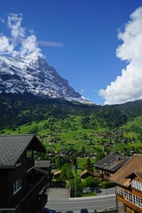Fototapeta na wymiar Grindelwald landscape in Alps near the Interlaken, Switzerland.