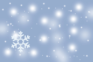 Fototapeta na wymiar 雪の結晶と降る雪