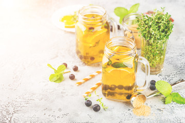 Orange Blueberry Detox Water