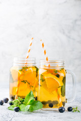 Orange Blueberry Detox Water