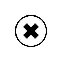 Close vector icon. Delete icon. remove, cance, exit symbol