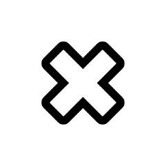 Close vector icon. Delete icon. remove, cance, exit symbol