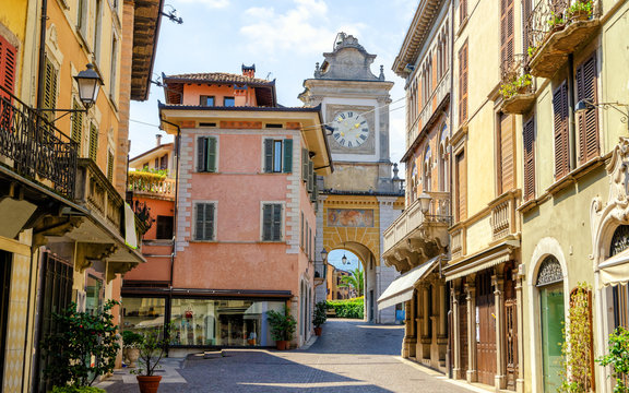 beautiful architecture in Salo town on Lake Garda, Italy