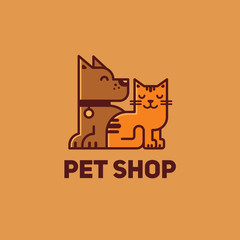 Pet shop. Logo template.