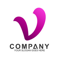 initial letter V business logo template