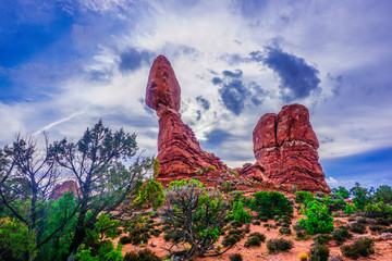 rock and clouds 