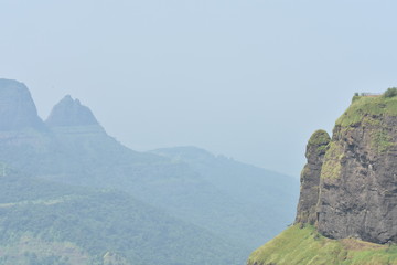 mountains and blue sky