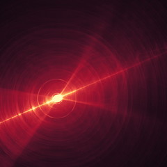 glowing red curved lines over dark Abstract Background space universe. Illustration