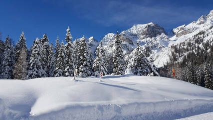 Fototapeta na wymiar Skiing in Austrian Alps