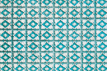 Portuguese tile house wall