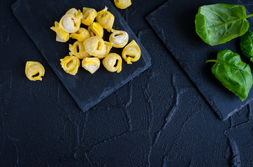 Freshly prepared Italian tortellini