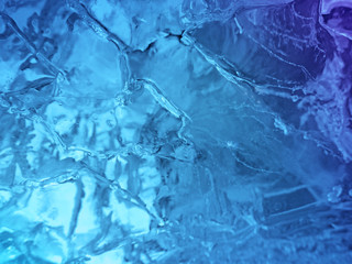 Blue ice texture.