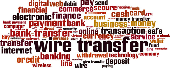 Wire transfer word cloud