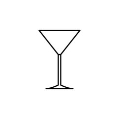 Martini glass, table etiquette icon. Can be used for web, logo, mobile app, UI, UX