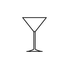 Fotobehang Martini glass, table etiquette icon. Can be used for web, logo, mobile app, UI, UX © FIDAN