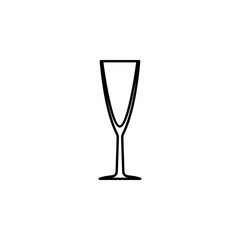 Flute, glass icon. Can be used for web, logo, mobile app, UI, UX