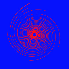 abstract spiral on blue background