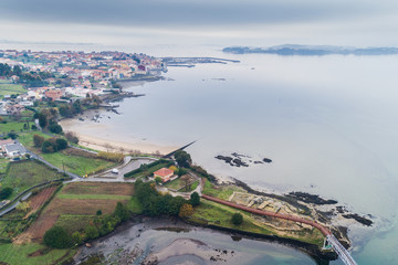 Fototapeta premium Villa de Rianxo, Ria de Arousa. Galicia, España.