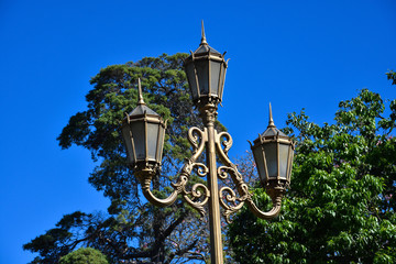 Old Street Lamp in Recoleta. Buenos Aires, Argentina