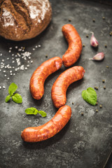 Pork Sausage On The Stone Slab