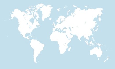 Fototapeta na wymiar White world map